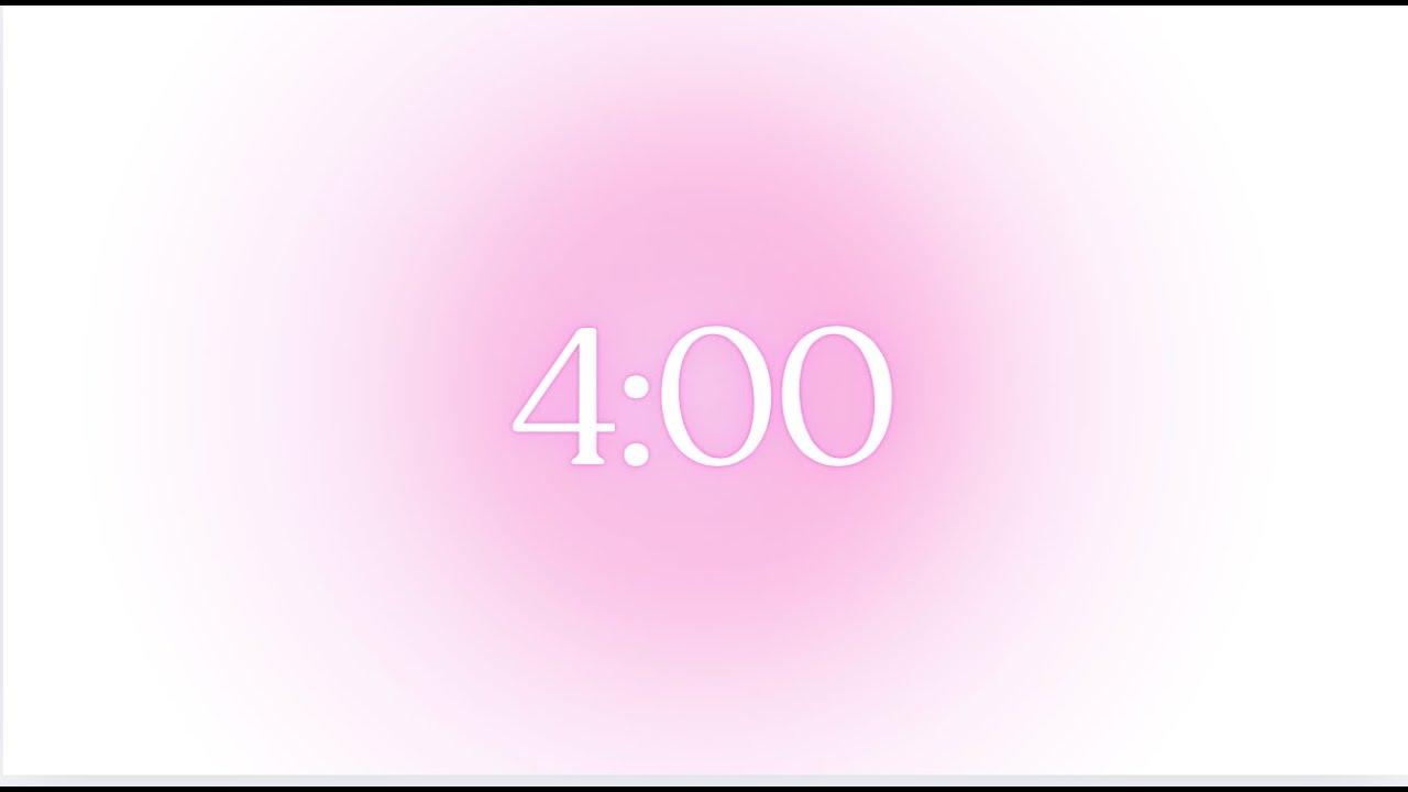 Magical Relaxing Light Pink Aura 4 Minute Timer