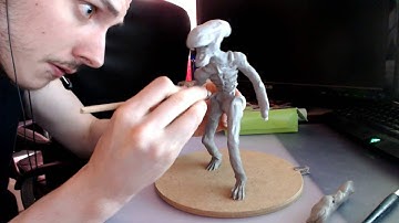 Polymer clay beginner tutorial - Alien Xenomorph part 3 - Major details
