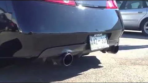 G35 Invidia catback exhaust with berk test pipes