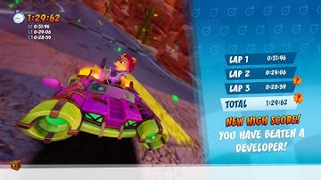 CTR Nitro Fueled - Developer Time Trial #10: Dingo Canyon (1:29:62)
