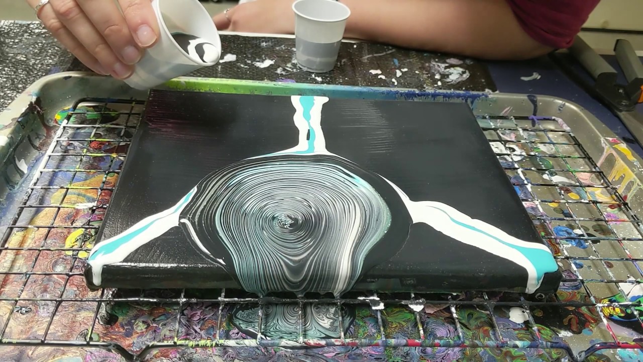 Acrylic Pouring Triple Ring Pour With Three Colors - Easy Fluid Art ...