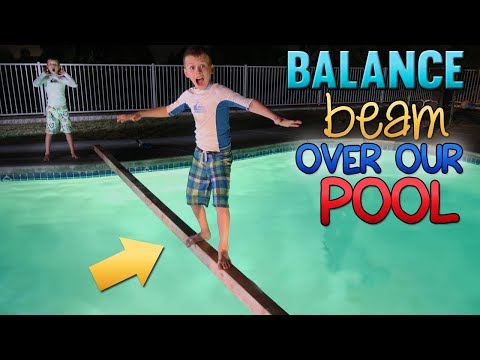 Balance Beam Challenge - WHO FALLS FIRST??!!