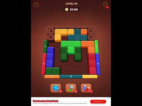 Wood Away Block Puzzle Level 54 Walkthrough #games #gaming #blockpuzzlegame