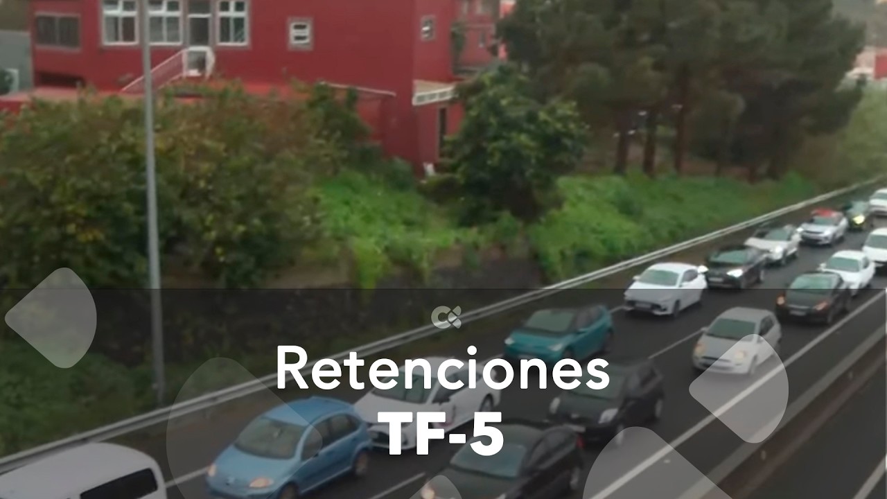 Importantes retenciones en la TF-5 en la mañana de este miércoles