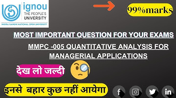 MMPC -005 MOST IMPORTANT QUESTION | IGNOU MBA |GYAN GATE