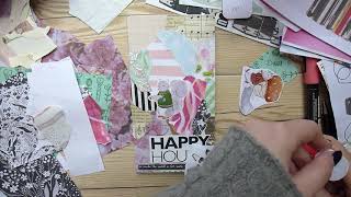 🍃📓 Decorate my Journal Cover with me! // Collage Mixed Media process // LoveLynnsLife 🌸