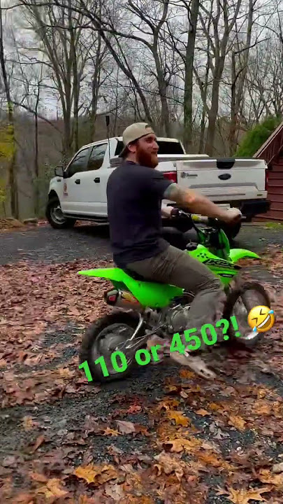 KLX110 or KX450 Rev Limiter?! Featuring 4wd crocs 🤣 #Kawasaki #BBR #Procircuit