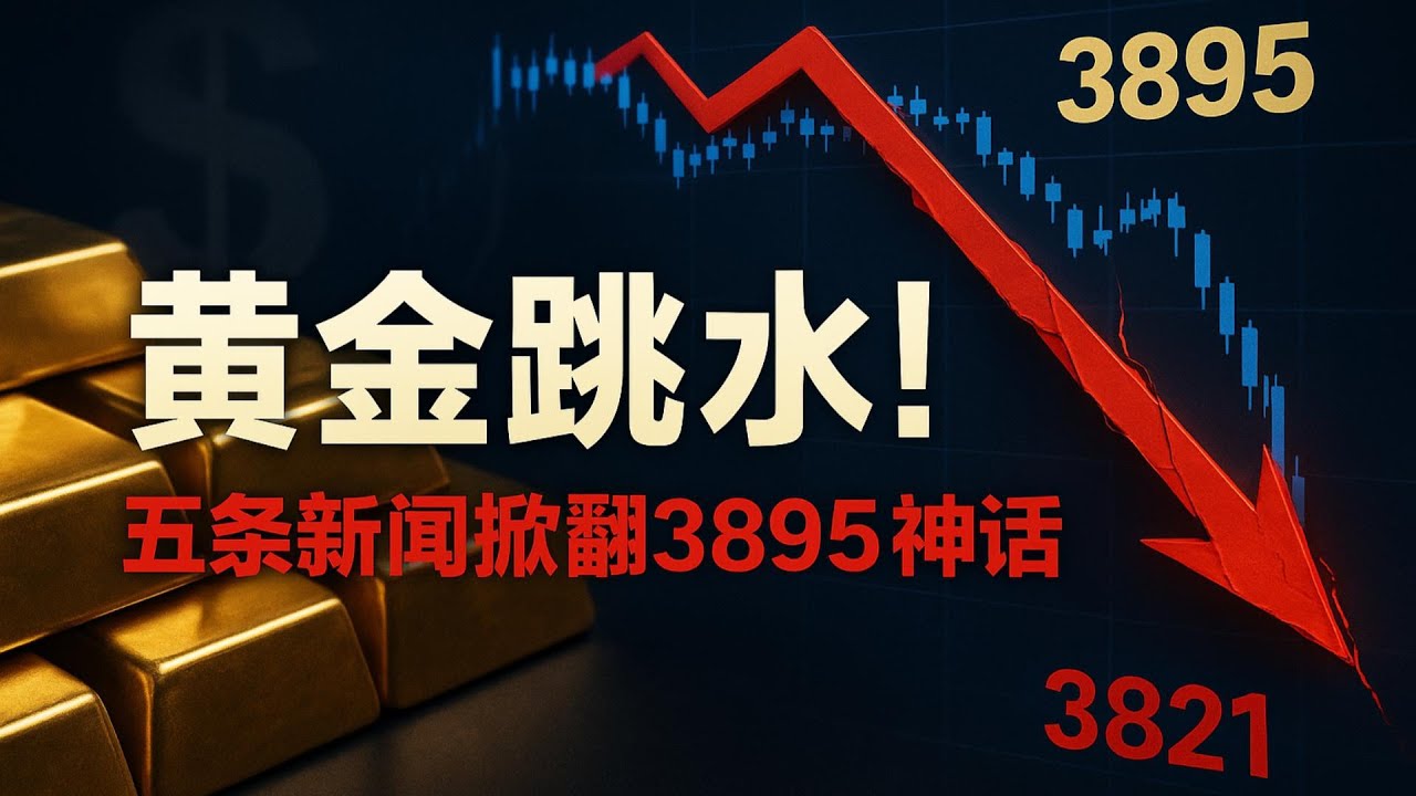黄金瞬间崩跌！五条新闻，如何掀翻3895美元神话？