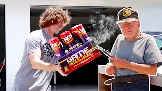 90 Year Old Lights Off Fireworks!