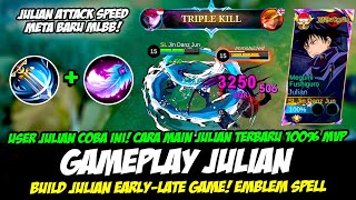 JULIAN ATTACK SPEED META BARU + CARA MAIN JULIAN BUFF❗BUILD JULIAN TERSAKIT 2024❗GAMEPLAY JULIAN