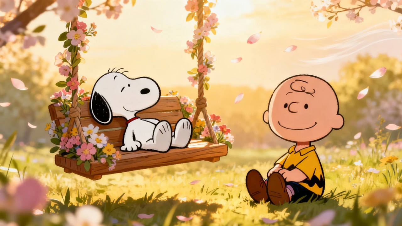 Легкий весенний свинг со Снупи 🌸🍃 Мечтательные лоу-фай ритмы для спокойных и уютных моментов