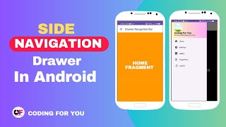 Navigation Drawer in Android Studio | Android Navigation Drawer Menu Material Design