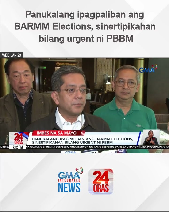 Panukalang ipagpaliban ang BARMM Elections, sinertipikahan bilang urgent ni PBBM | 24 Oras
