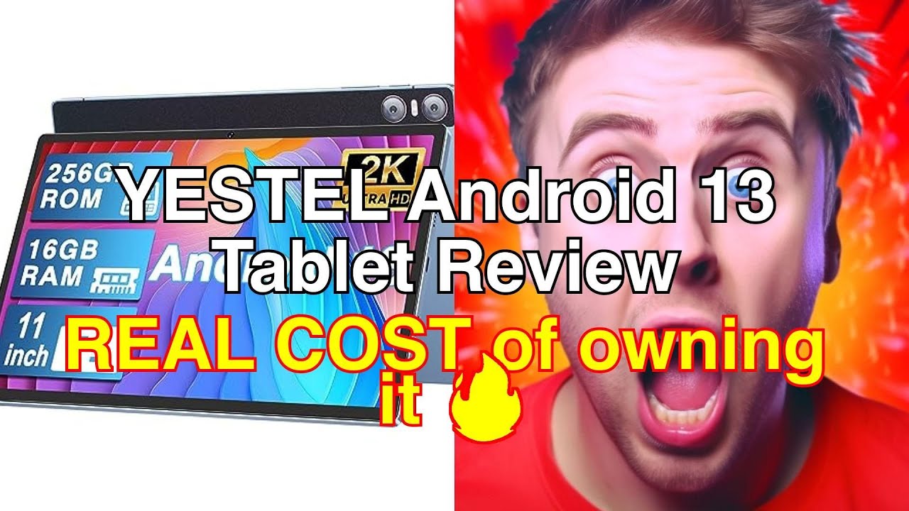 YESTEL Tablet 11 Pulgadas Android 13 con 16GB RAM 256GB ROM (1TB