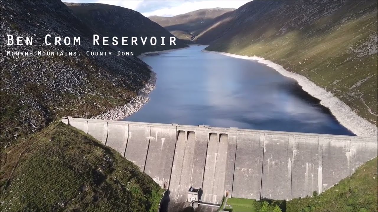 Ben Crom Reservoir, Mourne Mountains, Co  Down, Ireland - Drone Footage