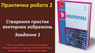 Практична робота 2. Створення простих векторних зображень. Завдання 1 | 9 клас | Бондаренко