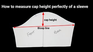 How to measure cap height perfectly of a sleeve/ sleeve cap height measurement formula