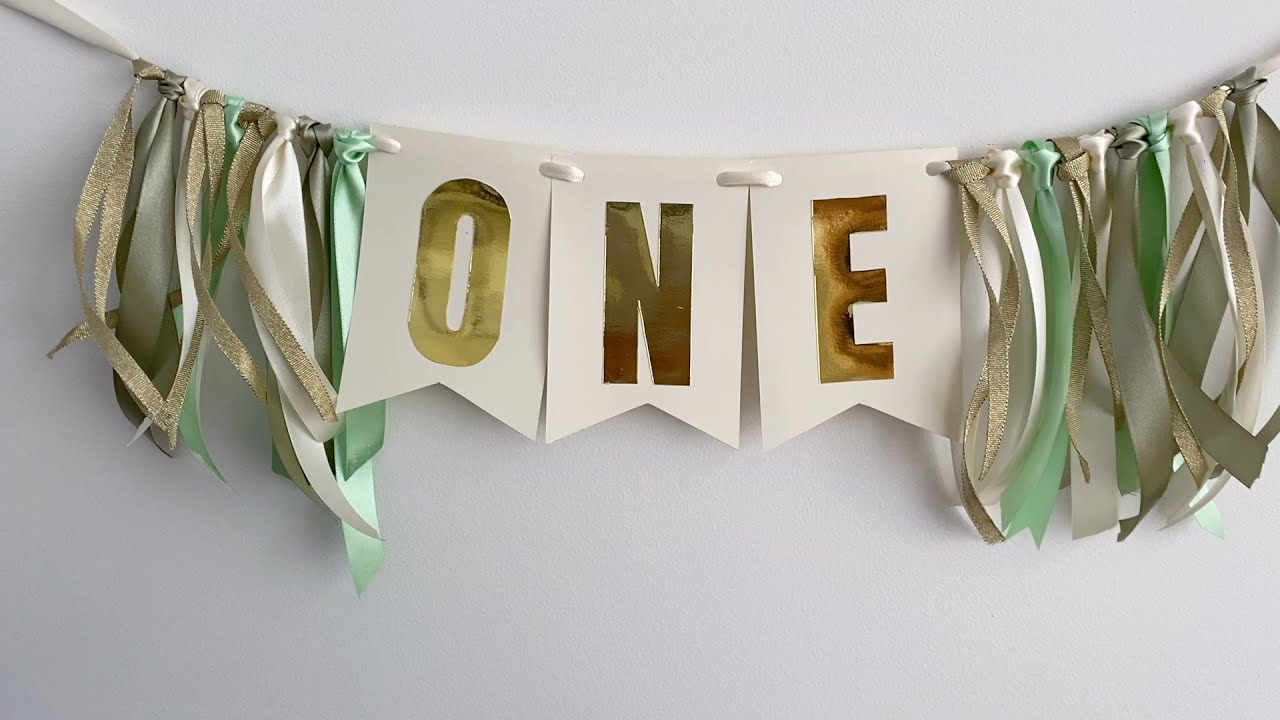 [diy] high chair one banner 💜 하이체어 배너 만들기 YouTube