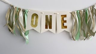 [diy] high chair one banner 💜 하이체어 배너 만들기