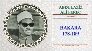 Abdulaziz Ali Ferec - Bakara (178-189)  عبدالعزيز علي فرج سورة البقرة