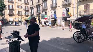 Amazing opera singer on streets of Palermo Sicily wow