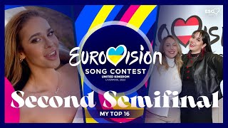 MY TOP 16 • Second Semifinal • Eurovision Song Contest 2023