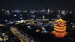 Vlog: Night tour of Wuhan's Yellow Crane Tower