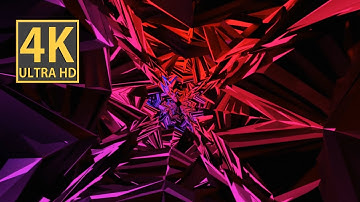 Flowy Blue Red Abstract Background Video 4k Metallic Tunnel VJ Loop NEON Wallpaper for Dark Rooms