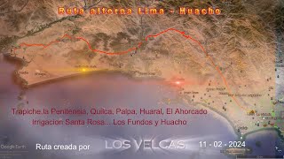 LIMA   HUACHO  RUTA ALTERNA   ( TRAPICHE , LA PENITENCIA, HUARAL HUACHO)    Los VelCas  full pedal.