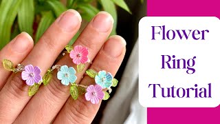 Flower Ring 🌸 Wire Wrap Tutorial