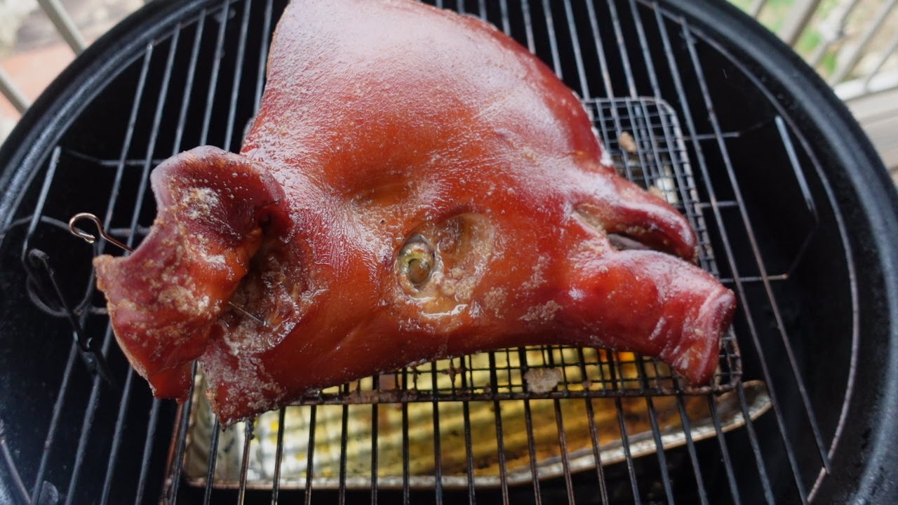 Smoked Hog Head With Crispy Skin How I Prepared It YouTube