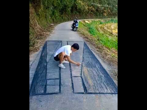 Best Of 3D Street Art Painting Amazing 3D Street Art Illusion |3D Paintings On Roads| Shorts Art