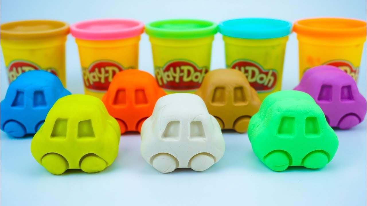 Learn Colors Play Doh Cars with Sand YouTube