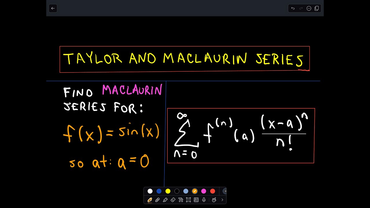 Taylor Maclaurin Series For Sin X Youtube