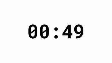 49 Second Countdown Timer -  White Background