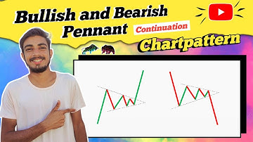 Bullish And Bearish Pennant pattern | Continuation Chartpattern Analysis in hindi... #mukeshbamnia