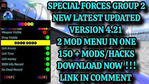 Special Forces Group 2 Latest New Mod Menu V.4.21 | 150+ Features | Link in Pinned Comment