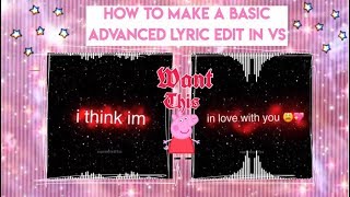how to make a basic advance lyric edit in video star !! ( for beginners 💯 )