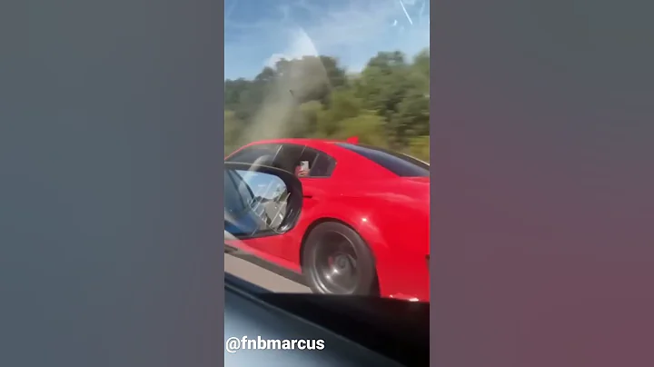 Hellcat redeye plays with tune 392 scat pack on the highway {must see}