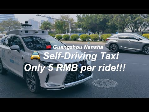 Only $1 USD!!! U can take a self-driving taxi for a ride in Gunagzhou.