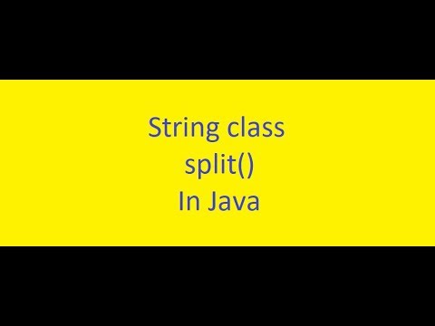 Java Basics Course || 29#String class : split || (ENGLISH)