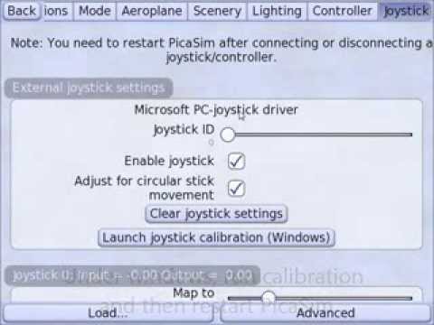 External controller setup with PicaSim