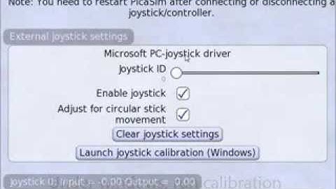 External controller setup with PicaSim