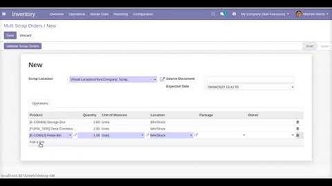 Odoo Multiple Products  Scrap Order Apps