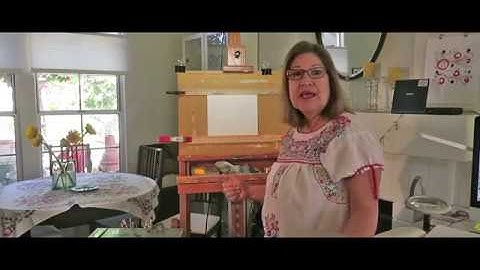 ArtTip #1: How to secure a canvas panel to a studio easel.