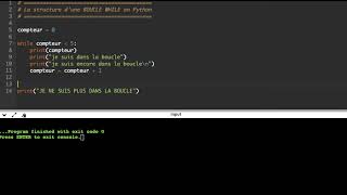 Structure de la boucle while en Python