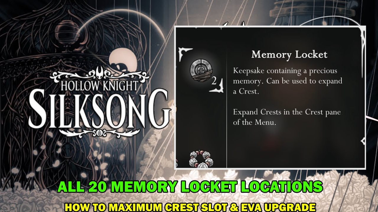 Hollow knight silksong walkthrough - All 20 memory locket locations ...