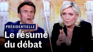 Présidentielle 2022 : le débat entre Macron et Le Pen résumé en 6 minutes