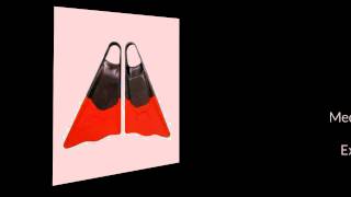 Ally Floating Swim Fins Blkred