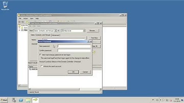 How to reset user password in Windows server 2008r2